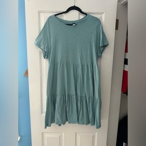 Teal XL Old Navy Tiered Swing Dress